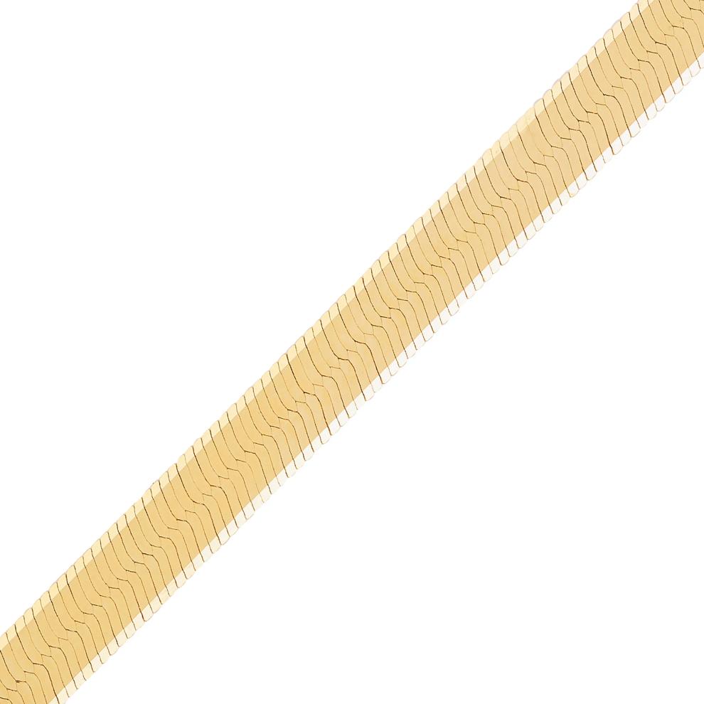 Textured Herringbone Chain in 14K Yellow Gold – Image 5 of 6
