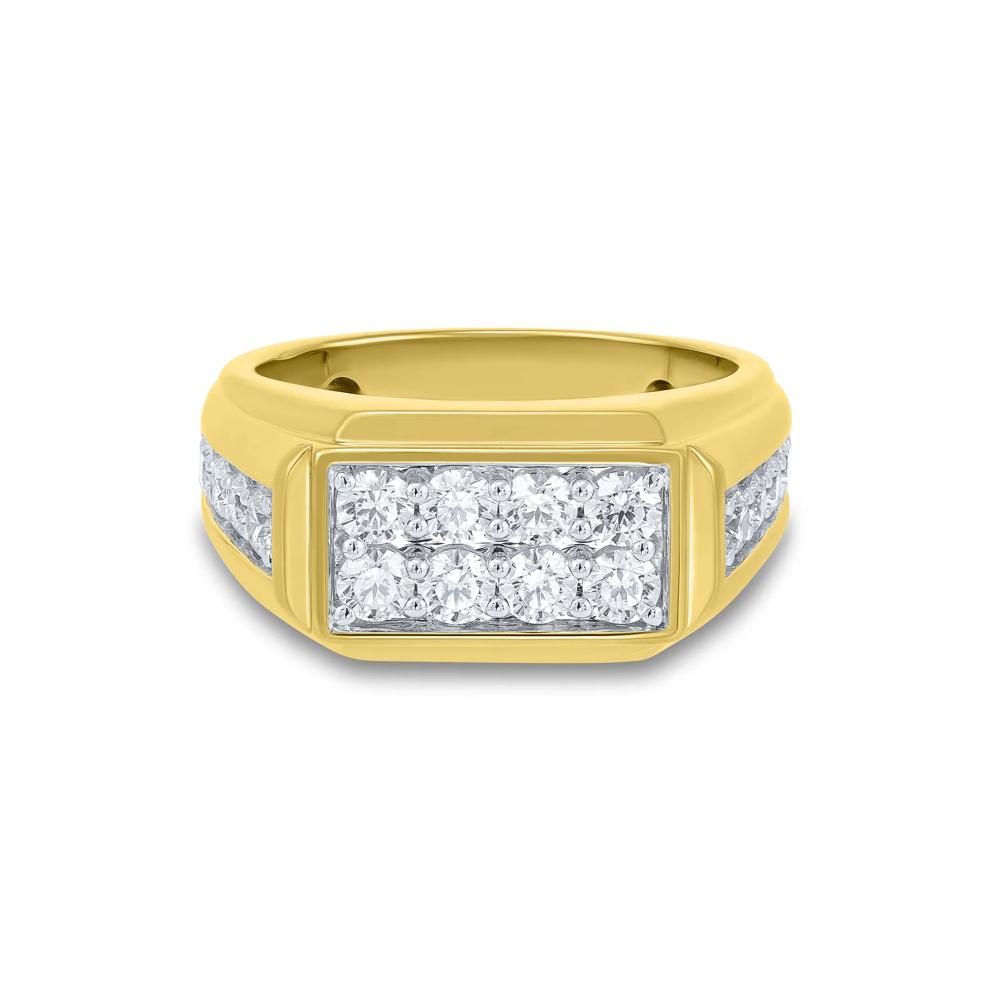 Lab Grown Men&rsquo;s Diamond Band in 10K Yellow Gold (1 1/2 ct. tw.) – Image 1 of 3