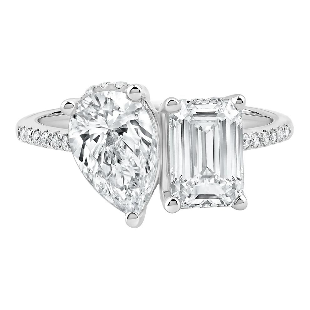 Gianna Lab Grown Diamond Toi et Moi Engagement Ring in Platinum (3 1/4 ct. tw.) – Image 1 of 5