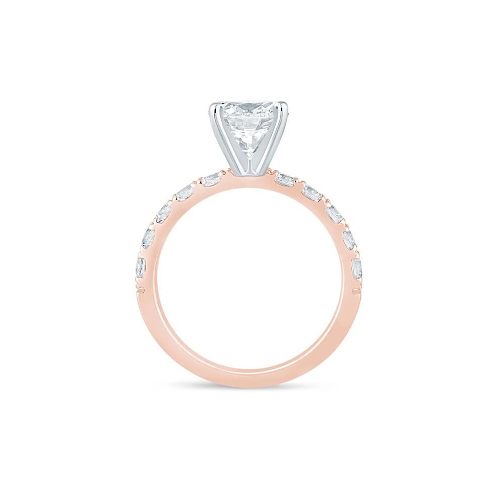 Diamond Semi-Mount Engagement Ring in 14K White and Rose Gold (3/4 ct. tw.) (Setting Only) – Image 3 of 6