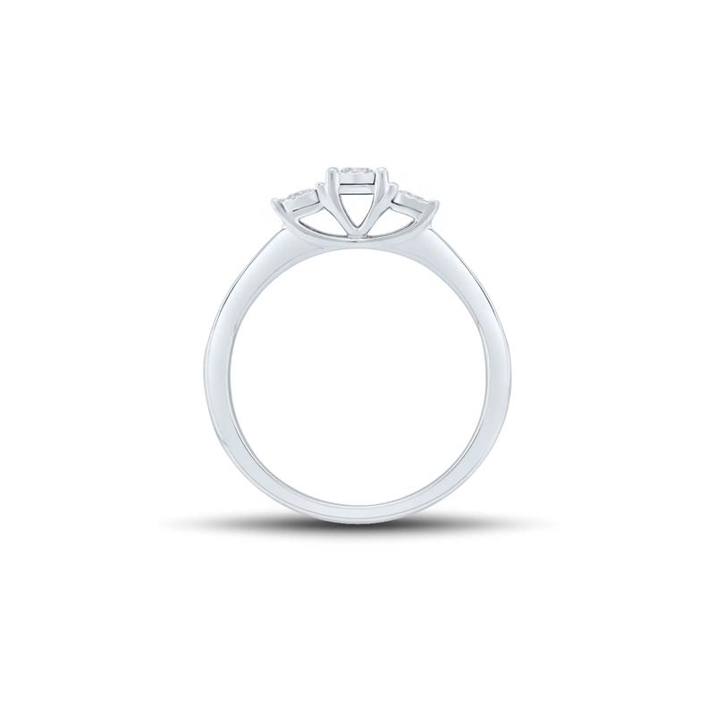 Three-Stone Lab Grown Diamond Promise Ring in 10K White Gold &#40;1/3 ct. tw.&#41; – Image 2 of 3