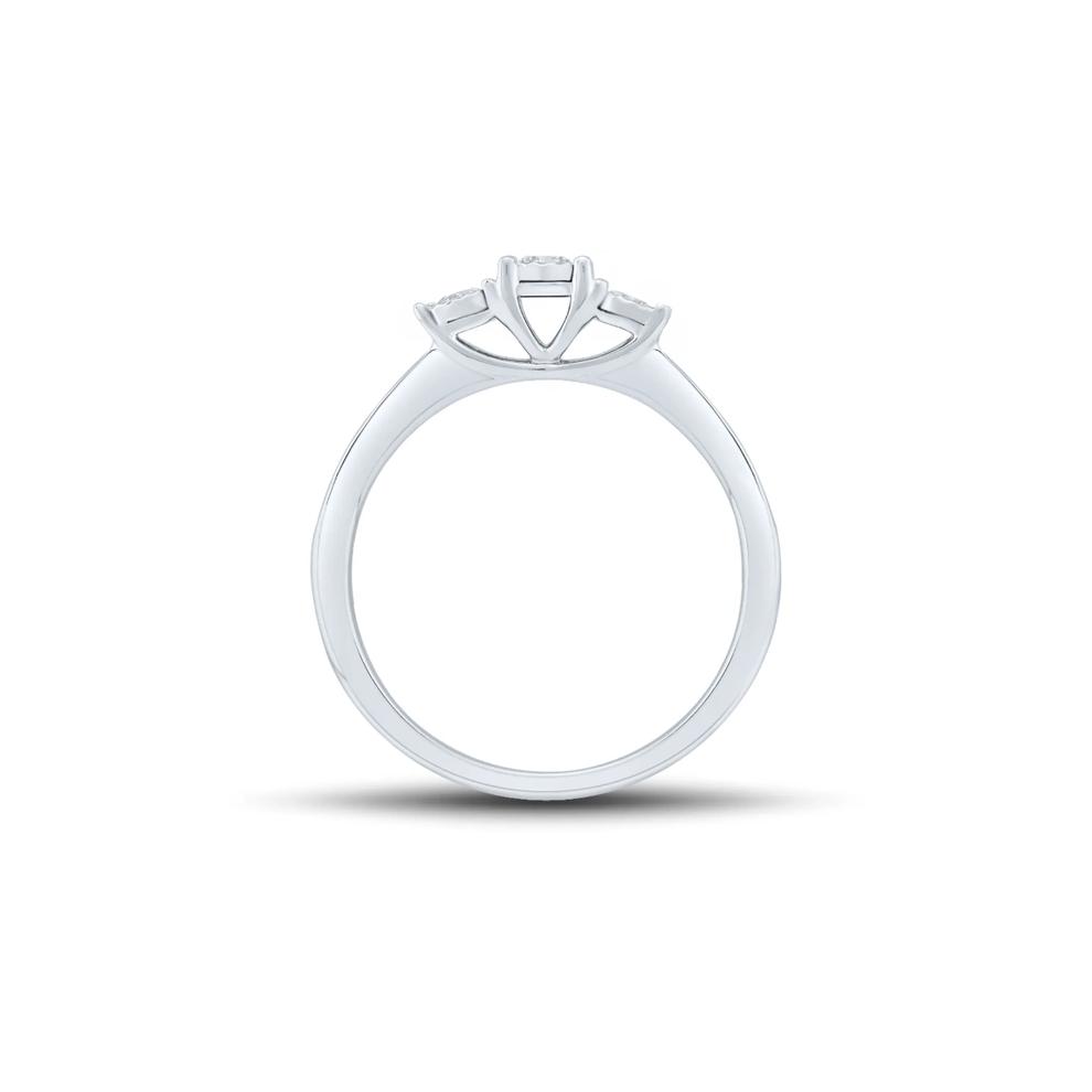 Three-Stone Lab Grown Diamond Promise Ring in 10K White Gold (1/3 ct. tw.) – Image 2 of 3
