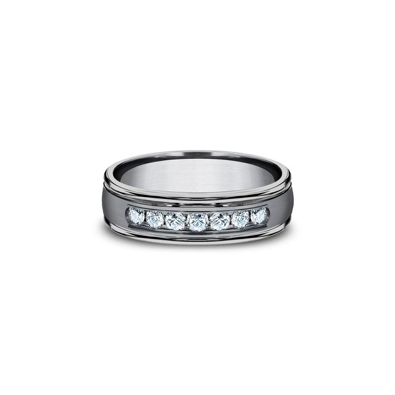 Men&#39;s 3/8 ct. tw. Lab Grown Diamond Band in Gray Tantalum – Image 1 of 2