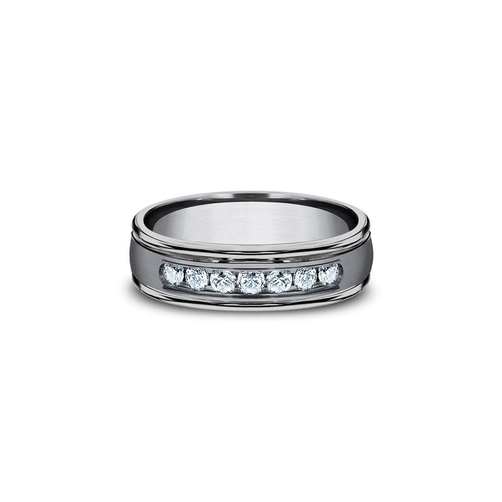 Men's 3/8 ct. tw. Lab Grown Diamond Band in Gray Tantalum – Image 1 of 2