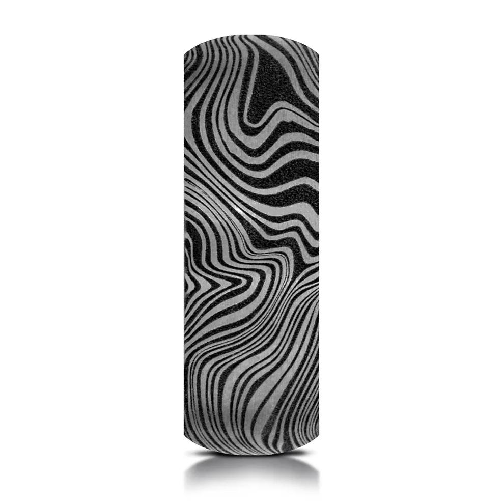 Men&rsquo;s Tantalum Ring with Marbled Tamascus Design, 6.5MM – Image 3 of 3