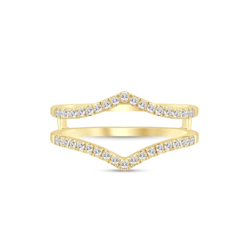 Lab Grown Diamond Chevron Ring Insert in 14K Yellow Gold &#40;1/4 ct. tw.&#41; – Image 1 of 3