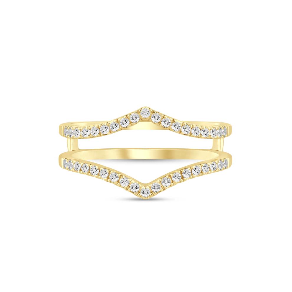 Lab Grown Diamond Chevron Ring Insert in 14K Yellow Gold (1/4 ct. tw.) – Image 1 of 3