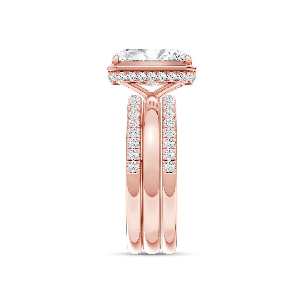 Madison Lab Grown Diamond Radiant-Cut Engagement Set in 14K Rose Gold (3 ct. tw.) – Image 3 of 5