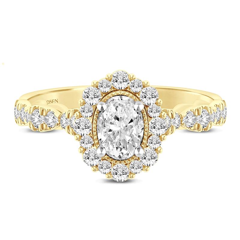 Margarita Oval Diamond Engagement Ring in 14k gold &#40;7/8 ct. tw.&#41; – Image 1 of 1