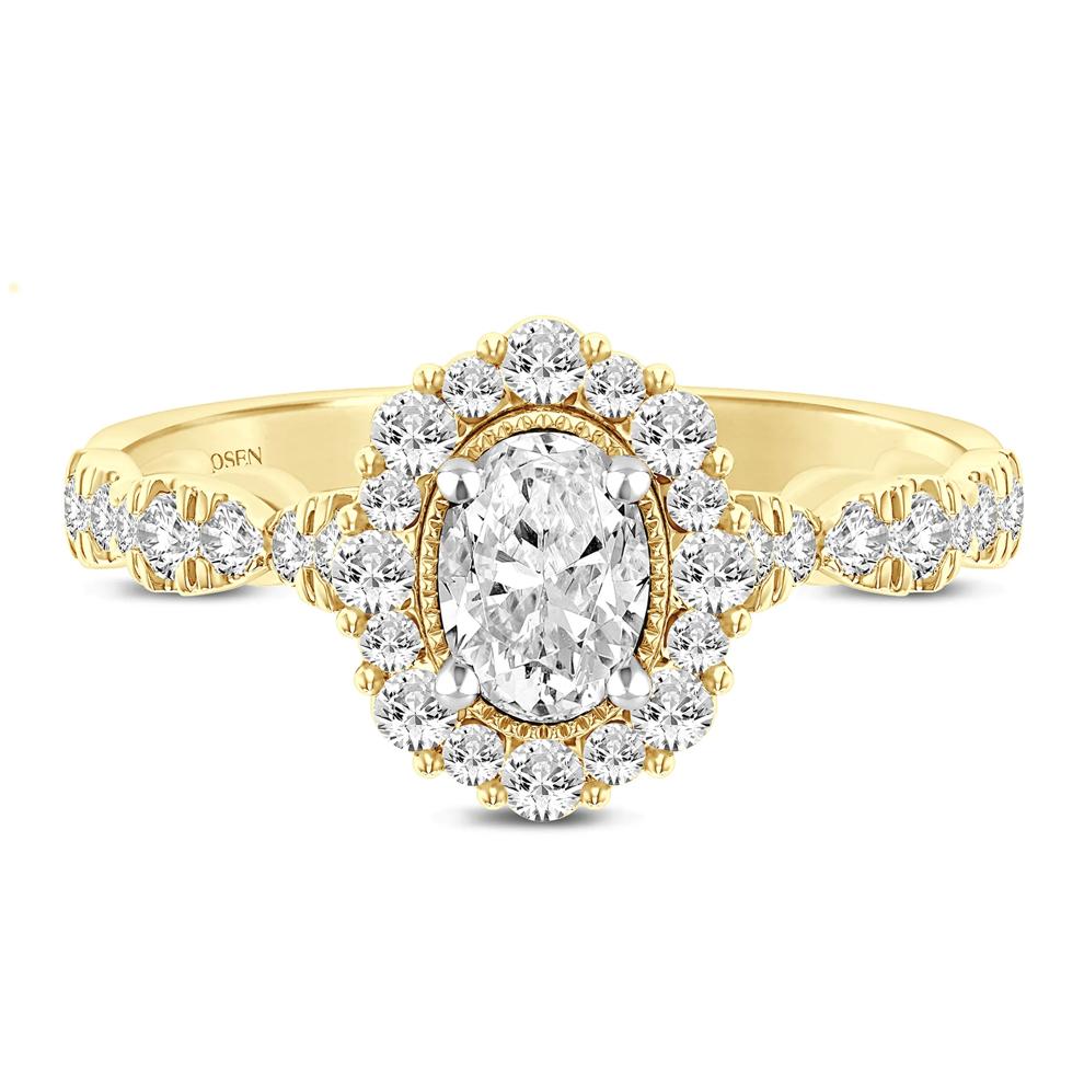 Margarita Oval Diamond Engagement Ring in 14k gold (7/8 ct. tw.) – Image 1 of 1