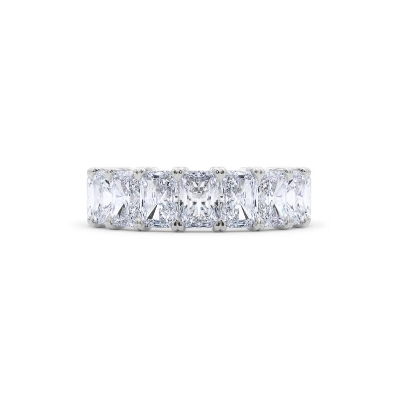 Lab Grown Diamond Radiant-Cut Eternity Band in 14K White Gold &#40;7 ct. tw.&#41; – Image 1 of 5