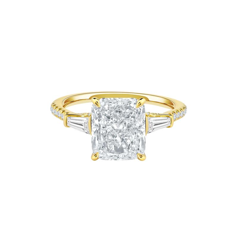 Lab Grown Diamond June Radiant-Cut Engagement Ring in 14K Yellow Gold &#40;3 5/8 ct. tw.&#41; – Image 1 of 4