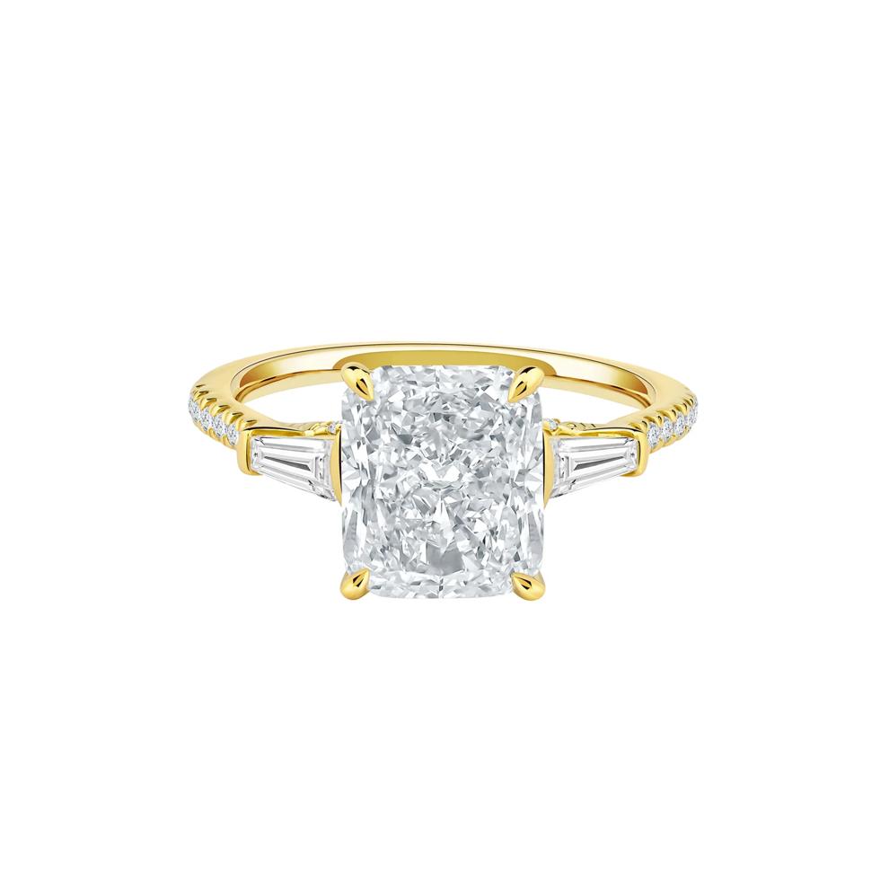 Lab Grown Diamond June Radiant-Cut Engagement Ring in 14K Yellow Gold (3 5/8 ct. tw.) – Image 1 of 4
