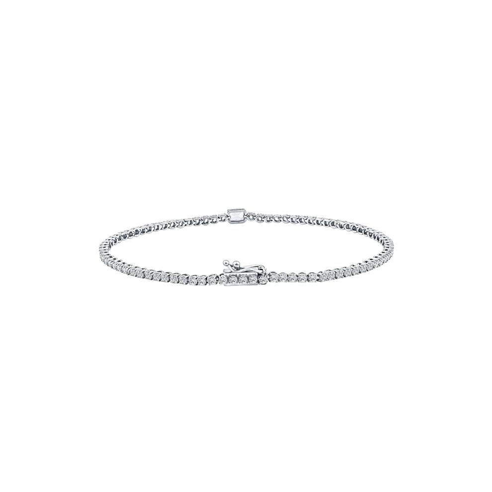 Lab Grown Diamond Line Bracelet in 10K White Gold (2 ct. tw.) – Image 2 of 2