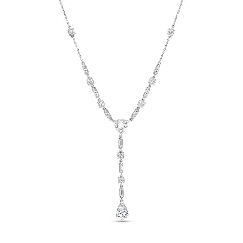 Lab Grown Diamond Mixed Cut Lariat Necklace in 14K White Gold &#40;3 ct. tw.&#41; – Image 1 of 3
