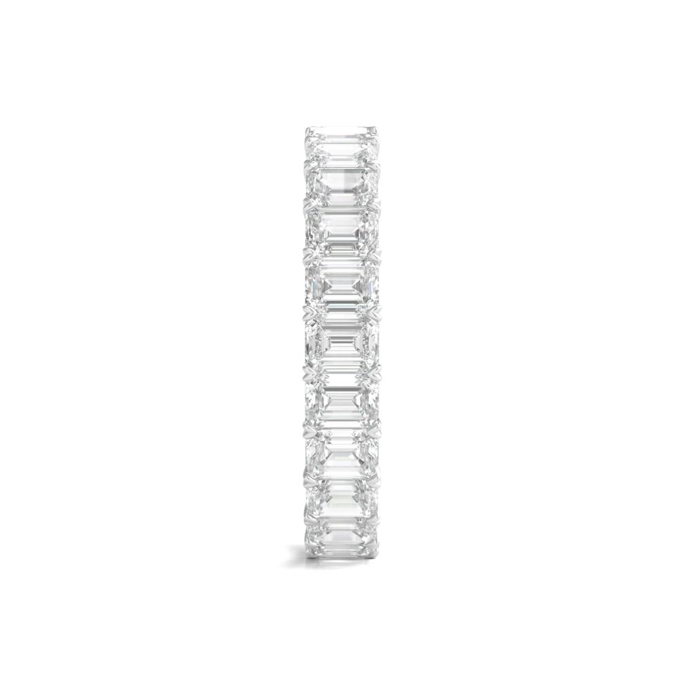 Lab Grown Emerald-Cut Diamond Eternity Band in 14K White Gold (3 ct. tw.)  – Image 3 of 3