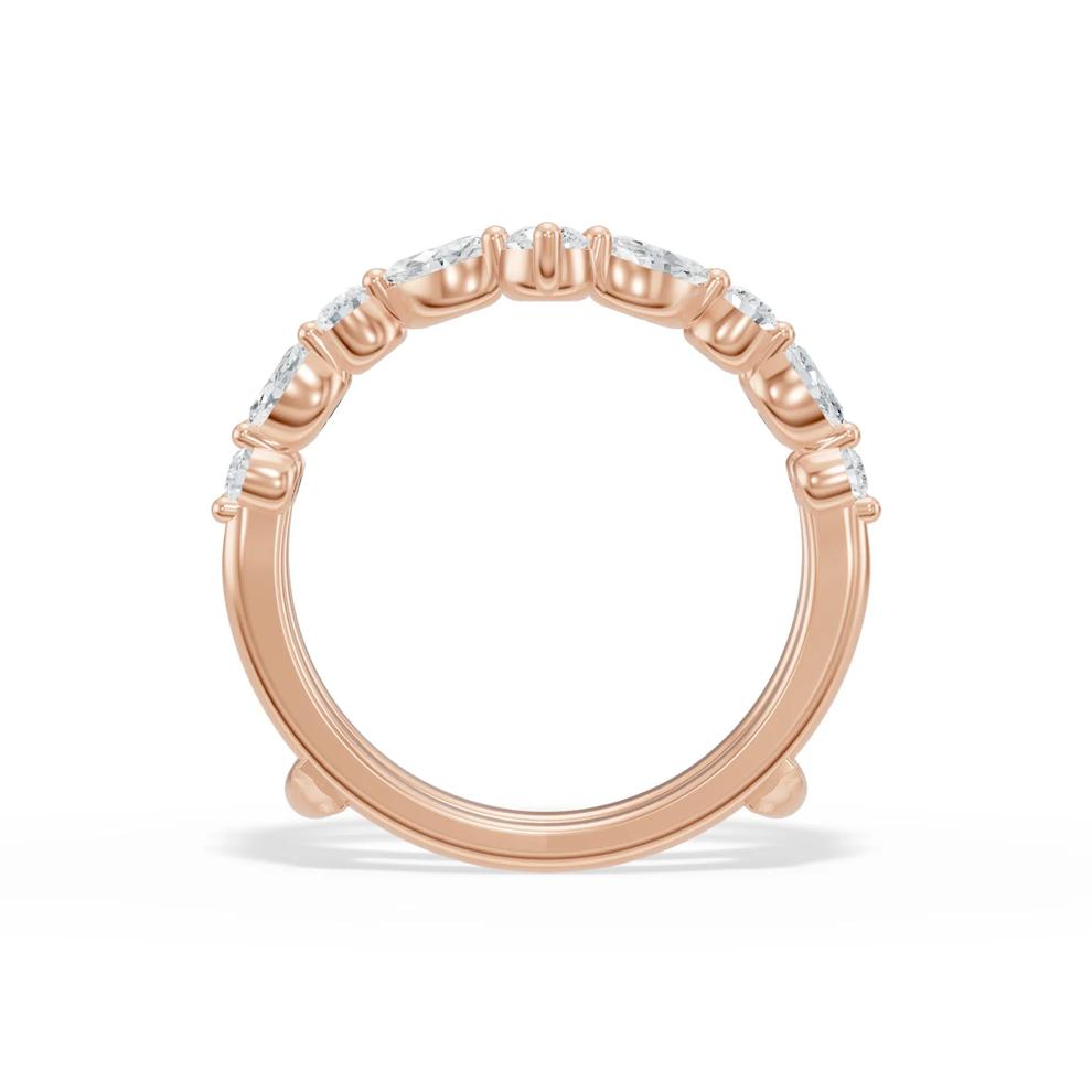 Lab Grown Diamond Marquise Insert Ring in 14K Rose Gold (1 ct. tw.) – Image 2 of 4