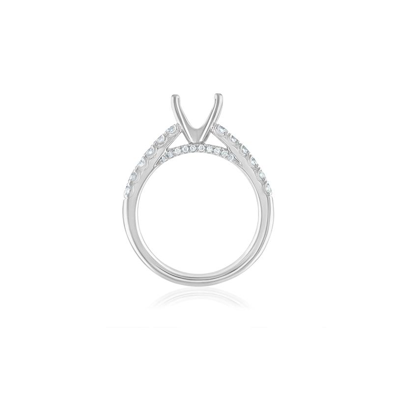 1/2 ct. tw. Lab Grown Diamond Semi-Mount Engagement Ring in 14K White Gold &#40;Setting Only&#41; – Image 5 of 6