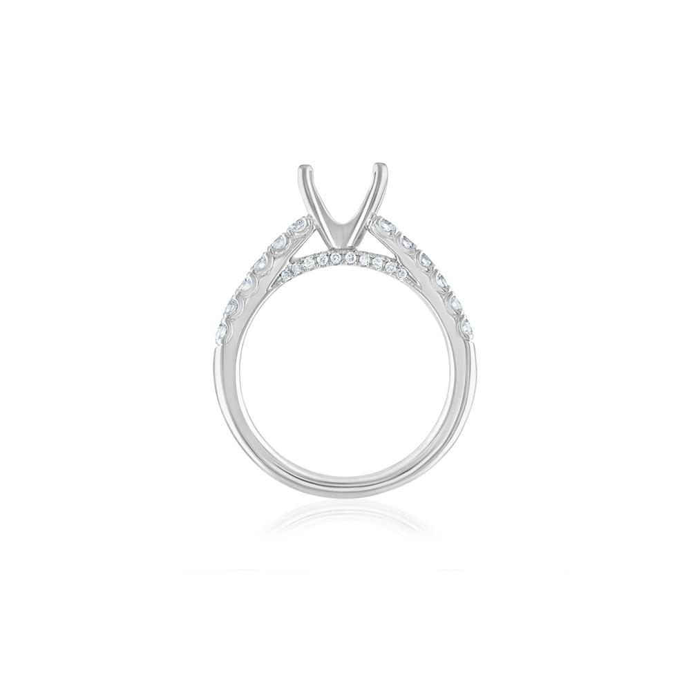 1/2 ct. tw. Lab Grown Diamond Semi-Mount Engagement Ring in 14K White Gold (Setting Only) – Image 5 of 6