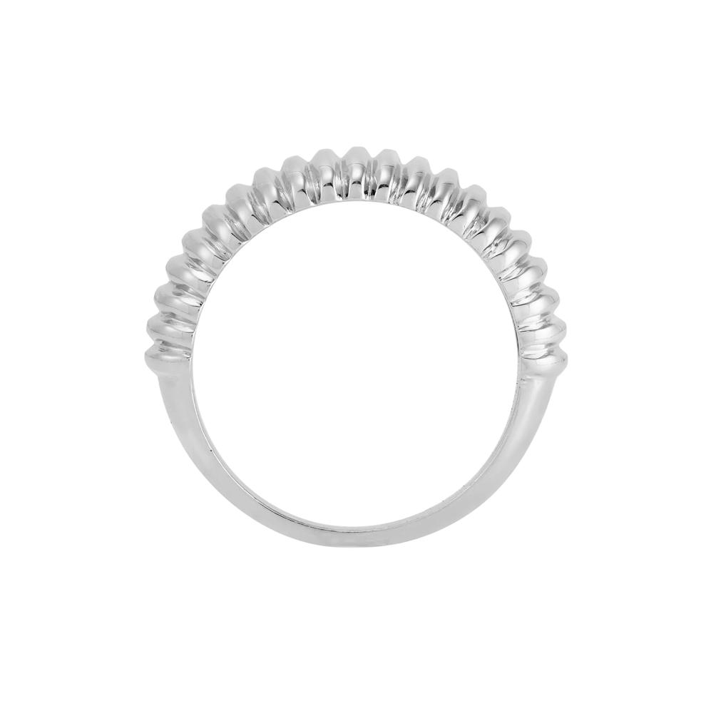 Polished Ribbed Ring in Sterling Silver – Image 2 of 4