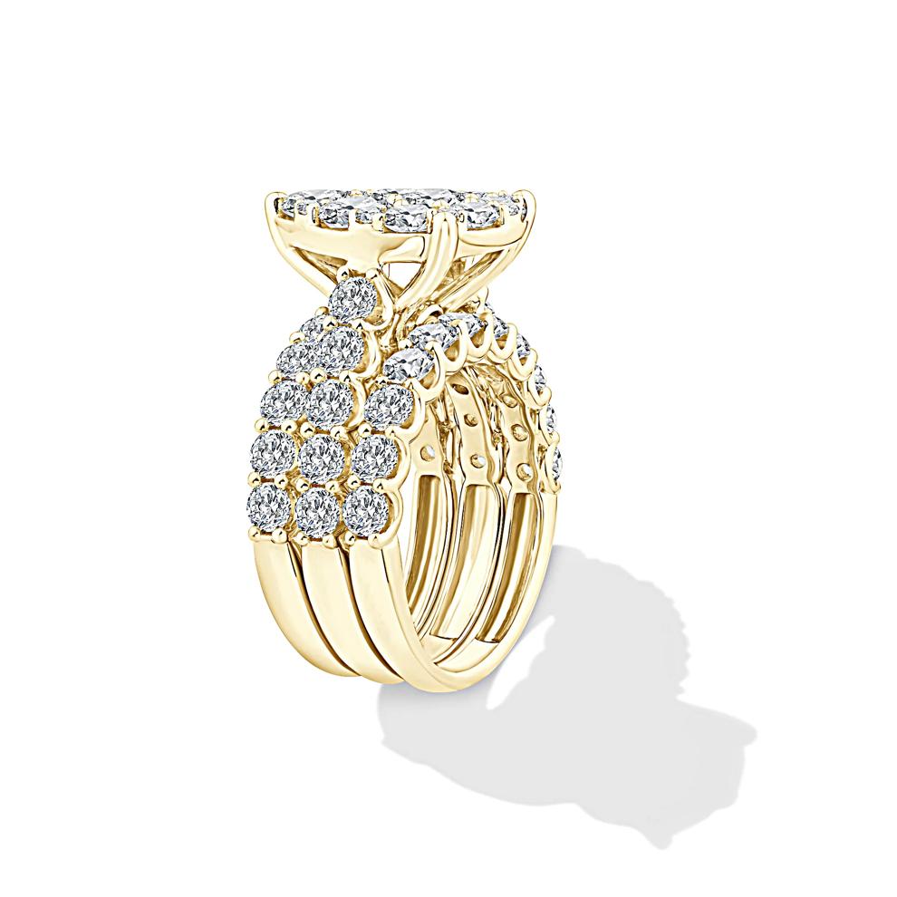 Lab Grown Diamond Pear-Shaped Composite Engagement Set in 10K Yellow Gold (5 ct. tw.) – Image 3 of 6