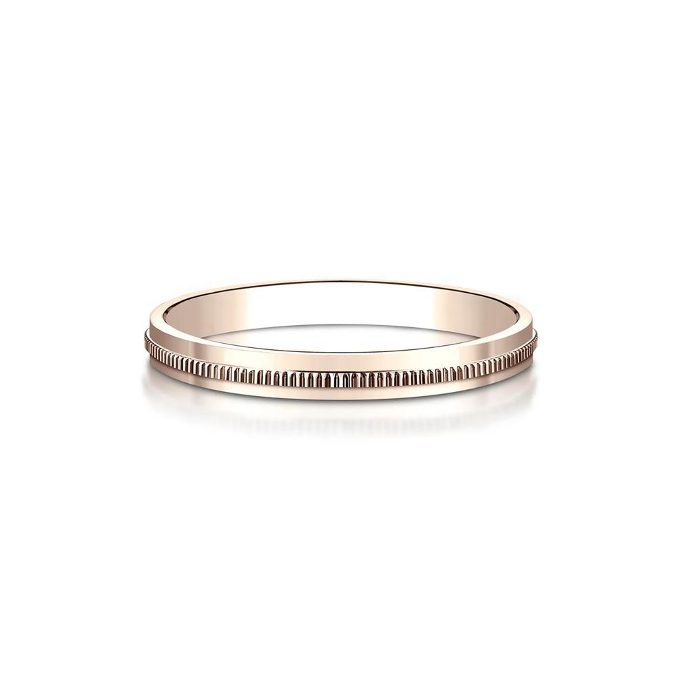 Milgrain Wedding Band in 14K Rose Gold – Image 1 of 3