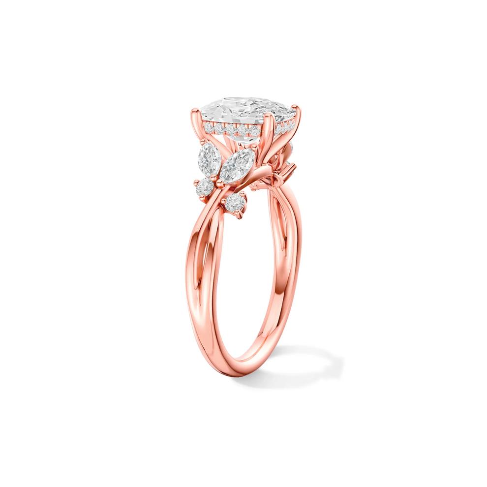 Lab Grown Diamond Elongated Cushion Wedding Ring in 14K Rose Gold (2 1/2 ct. tw.) – Image 3 of 4