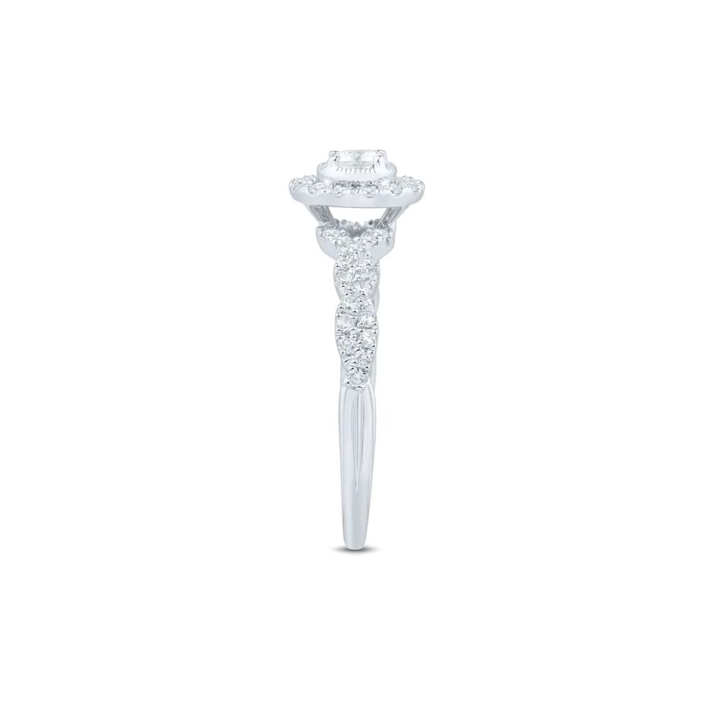 Diamond Round Engagement Ring in 10K White Gold (1/2 ct. tw.) – Image 3 of 3