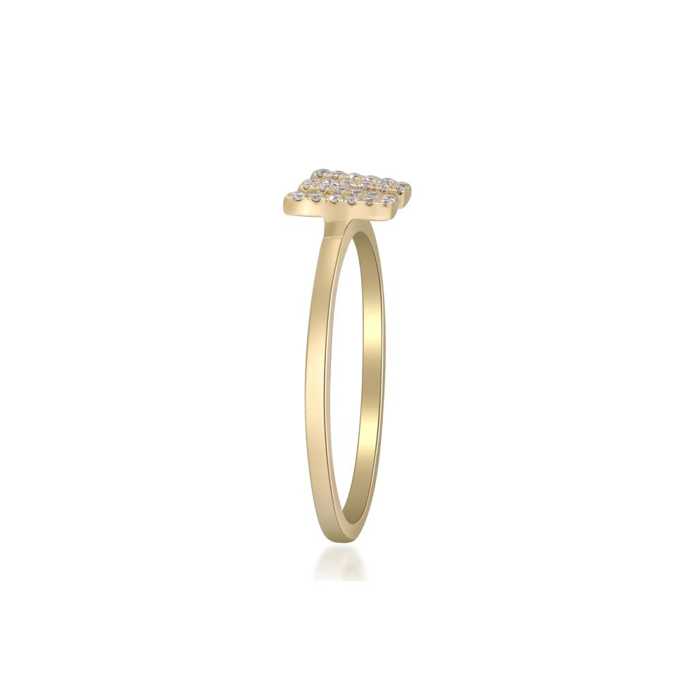 Diamond Accent "W" Initial Ring in 10K Yellow Gold – Image 3 of 5