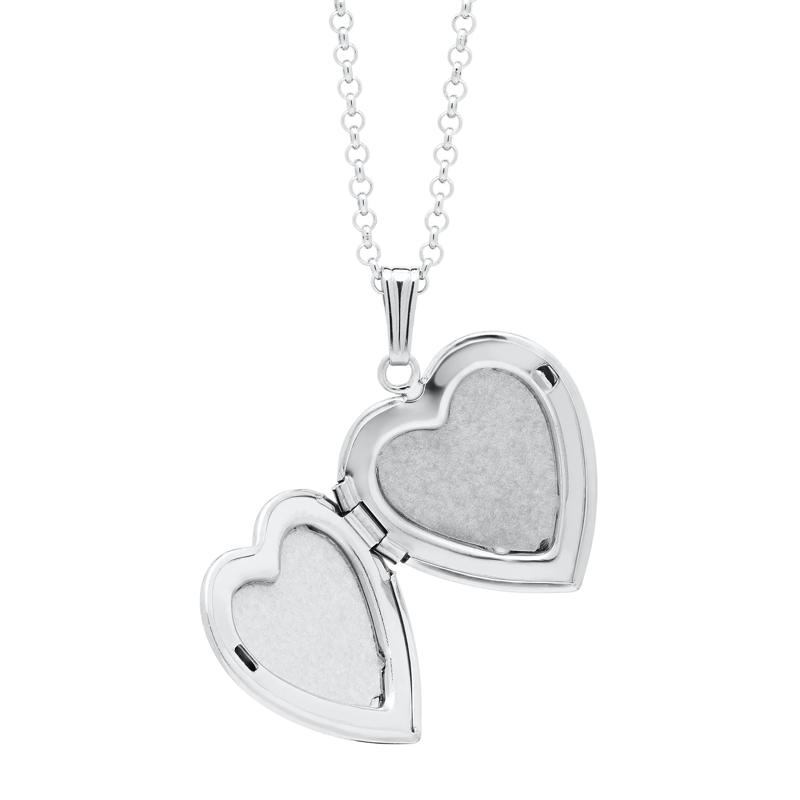 Floral Mom Locket with Tri-Tone Rhodium Plated Sterling Silver – Image 3 of 4