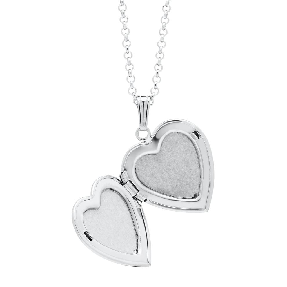 Floral Mom Locket with Tri-Tone Rhodium Plated Sterling Silver – Image 3 of 4