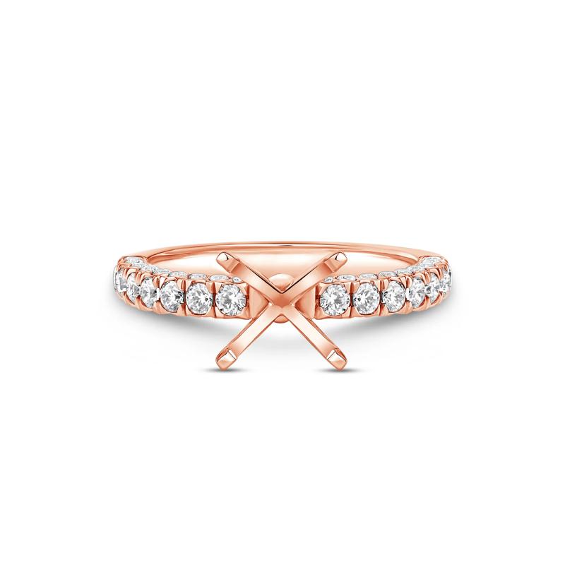 Lab Grown Diamond Semi-Mount Engagement Ring in 14K Rose Gold &#40;3/4 ct. tw.&#41; – Image 1 of 6
