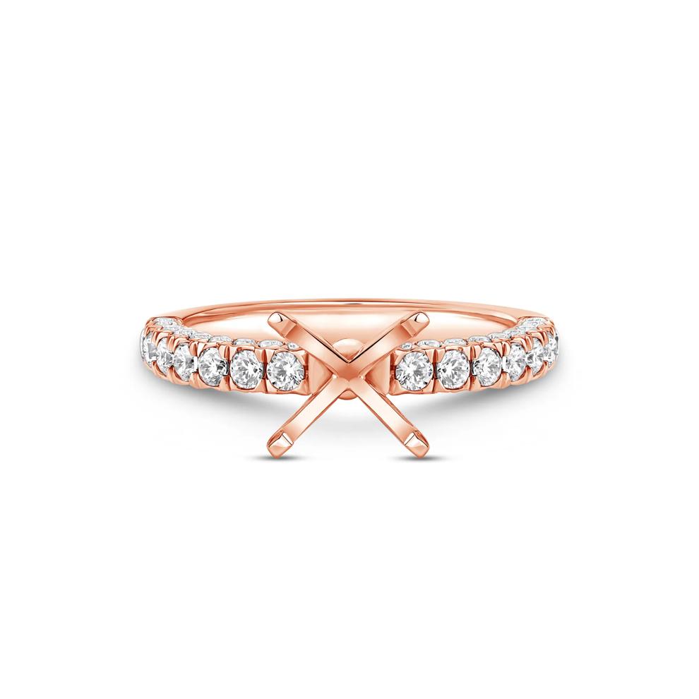 Lab Grown Diamond Semi-Mount Engagement Ring in 14K Rose Gold (3/4 ct. tw.) – Image 1 of 6