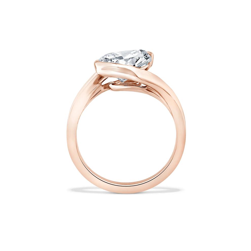 Lab Grown Diamond Pear-Shaped Solitaire Engagement Ring in 14K Rose Gold (3 ct.) – Image 2 of 4