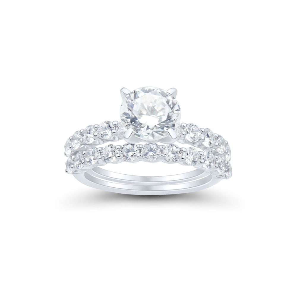 1 1/2 ct. tw. Round Lab Grown Diamond Semi-Mount Engagement Ring Set in Platinum (Setting Only) – Image 7 of 8