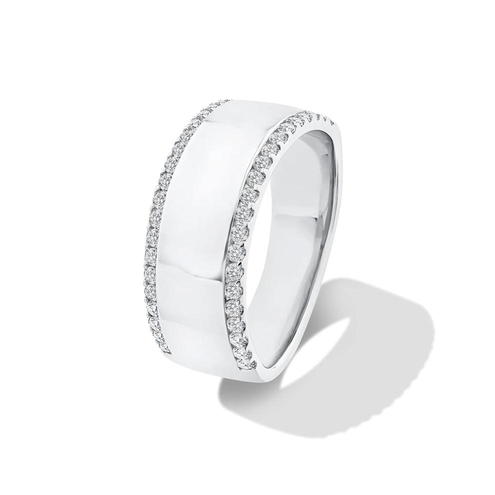 Lab Grown Diamond Double Row Bold Anniversary Band in 10K White Gold (3/8 ct. tw.) – Image 4 of 4