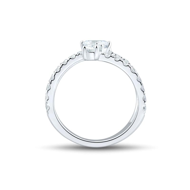 Lab Grown Diamond Three-Row Orbit Ring in 14K White Gold &#40;1 3/4 ct. tw.&#41; – Image 2 of 3