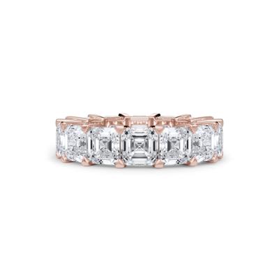 Lab Grown Diamond Asscher-Cut Eternity Band in 18K Rose Gold (10 1/2 ct. tw.)