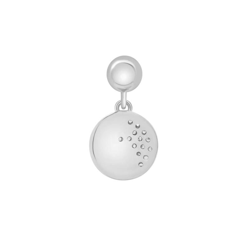 Diamond Accent Yin and Yang Bead Charm in Sterling Silver – Image 3 of 3