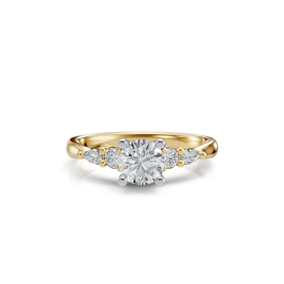 Diamond Semi-Mount Engagement Ring in 14K Yellow and White Gold (1/10 ct. tw.) (Setting Only) – Image 2 of 6
