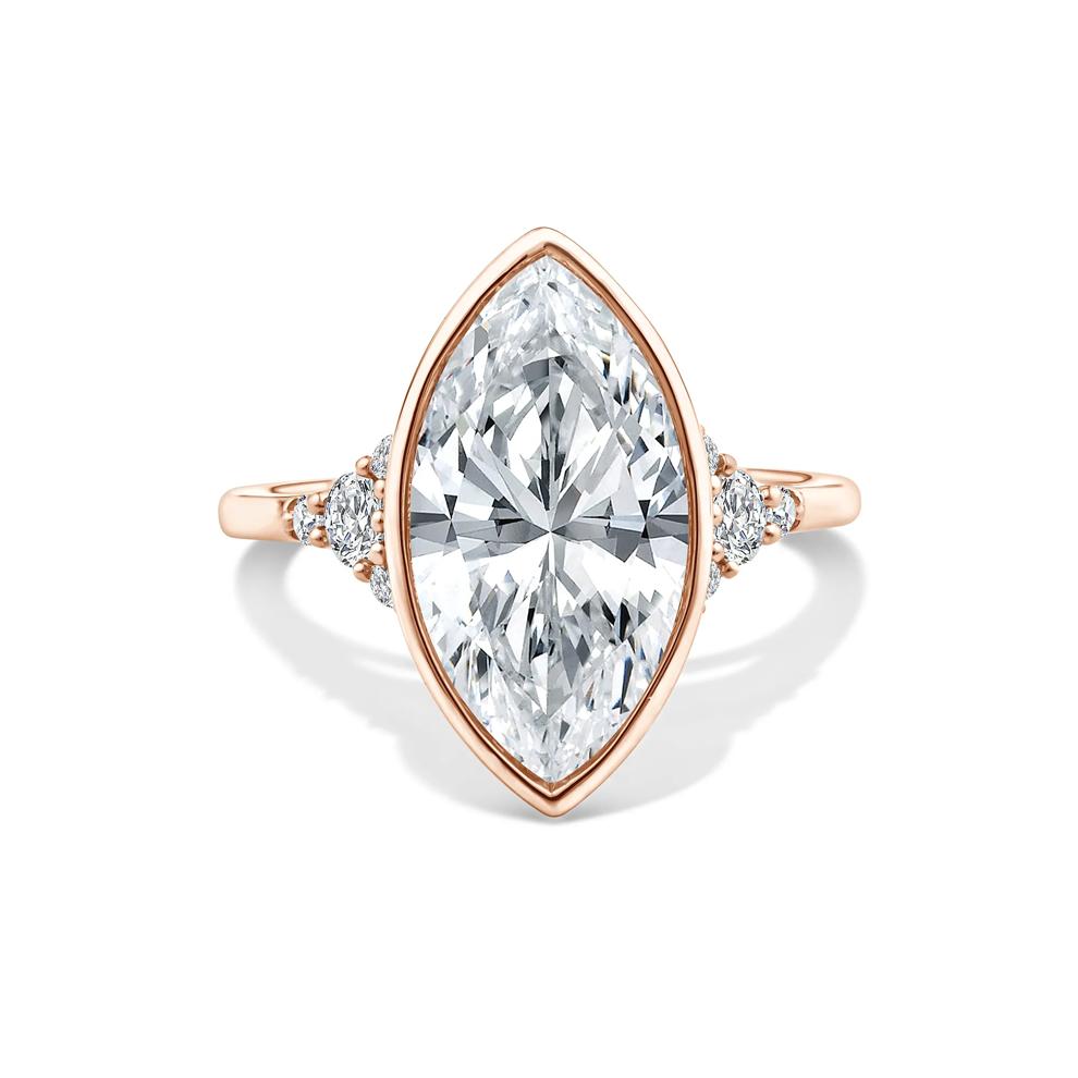Lab Grown Diamond Marquise-Cut Engagement Ring in 14K Rose Gold (4 1/4 ct. tw.) – Image 1 of 4
