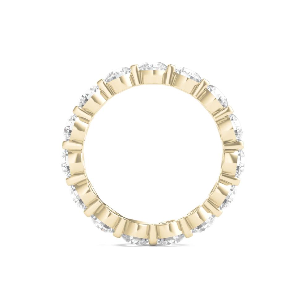Round Brilliant-Cut Lab Grown Diamond Eternity Band in 14k Yellow Gold (3 ct. tw.) – Image 2 of 3