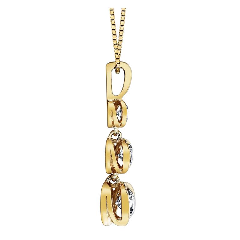 Diamond Pendant in 14K Yellow Gold &#40;1/3 ct. tw.&#41; – Image 2 of 3