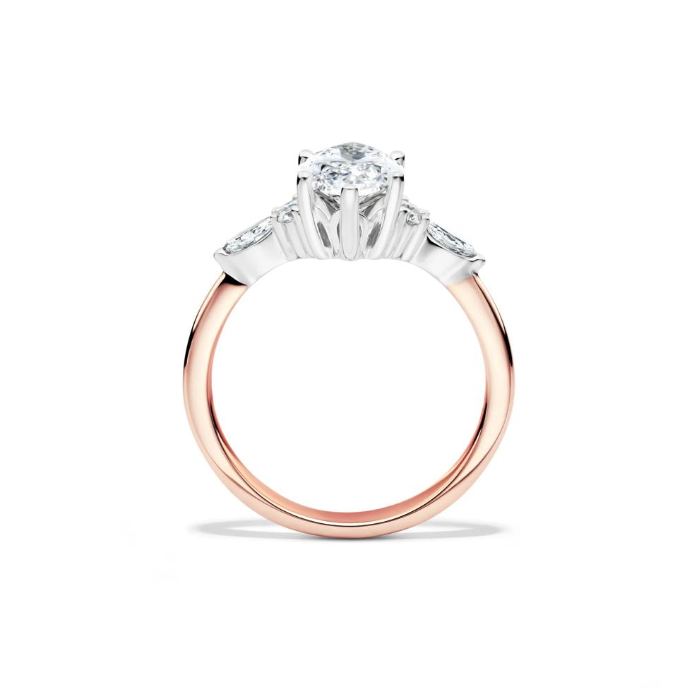 Lab Grown Diamond Marquise-Cut Engagement Ring in 14K Rose and White Gold (2 1/4 ct. tw.) – Image 2 of 4