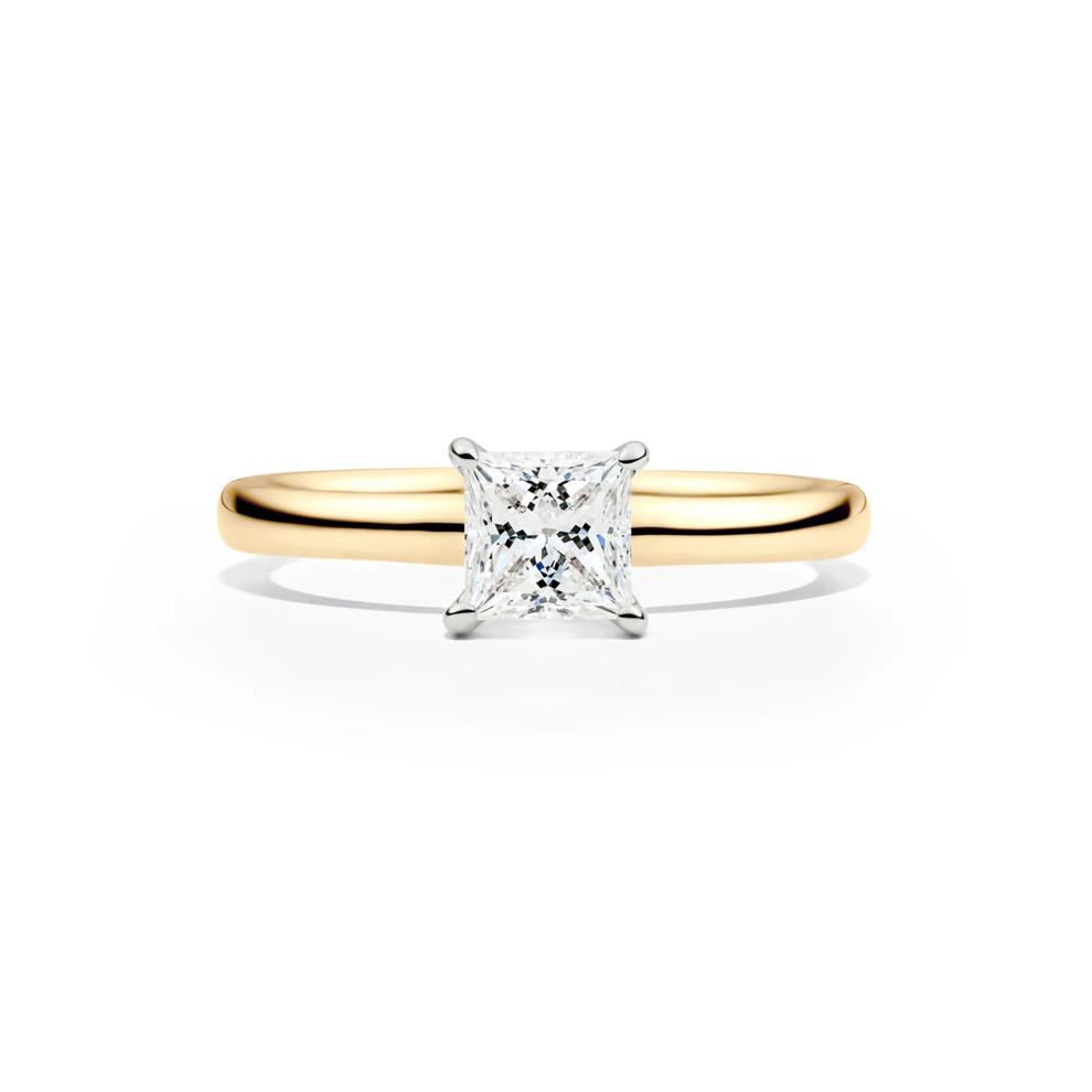 Diamond Princess-Cut Solitaire Engagement Ring in 14K Yellow Gold (3/4 ct.) – Image 1 of 5
