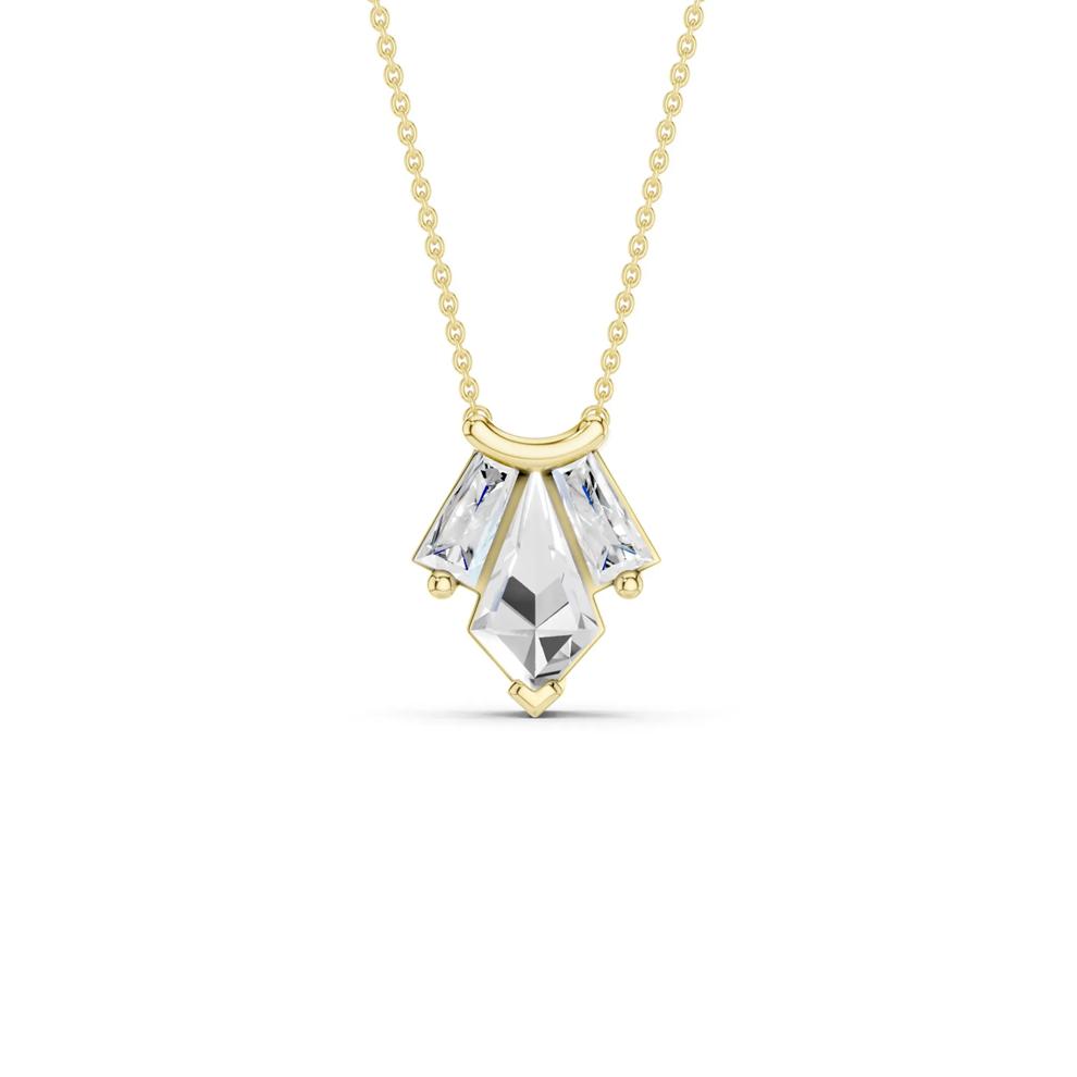 Lab Grown Diamond Mixed-Shape Pendant Necklace in 14K Yellow Gold (3/4 ct. tw.) – Image 1 of 3