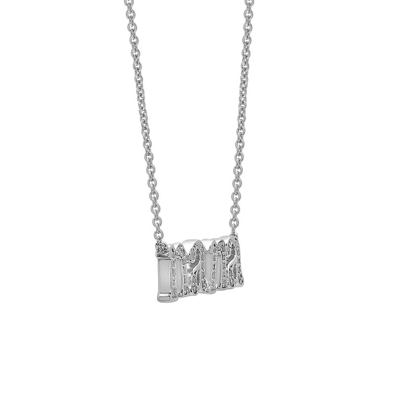 Diamond &ldquo;NANA&rdquo; Necklace in Sterling Silver &#40;1/7 ct. tw.&#41; – Image 3 of 4