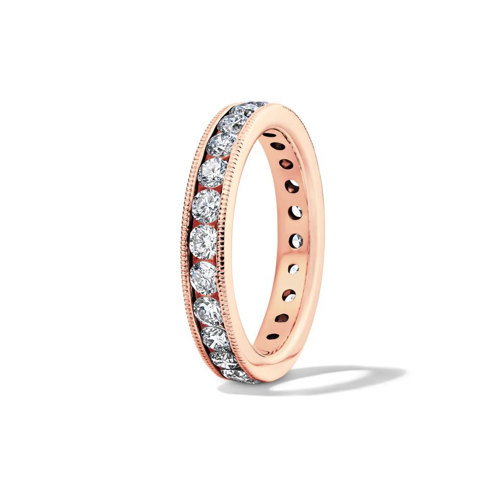 Diamond Channel Milgrain Eternity Band in 14K Rose Gold (1 5/8 ct. tw.) – Image 3 of 4