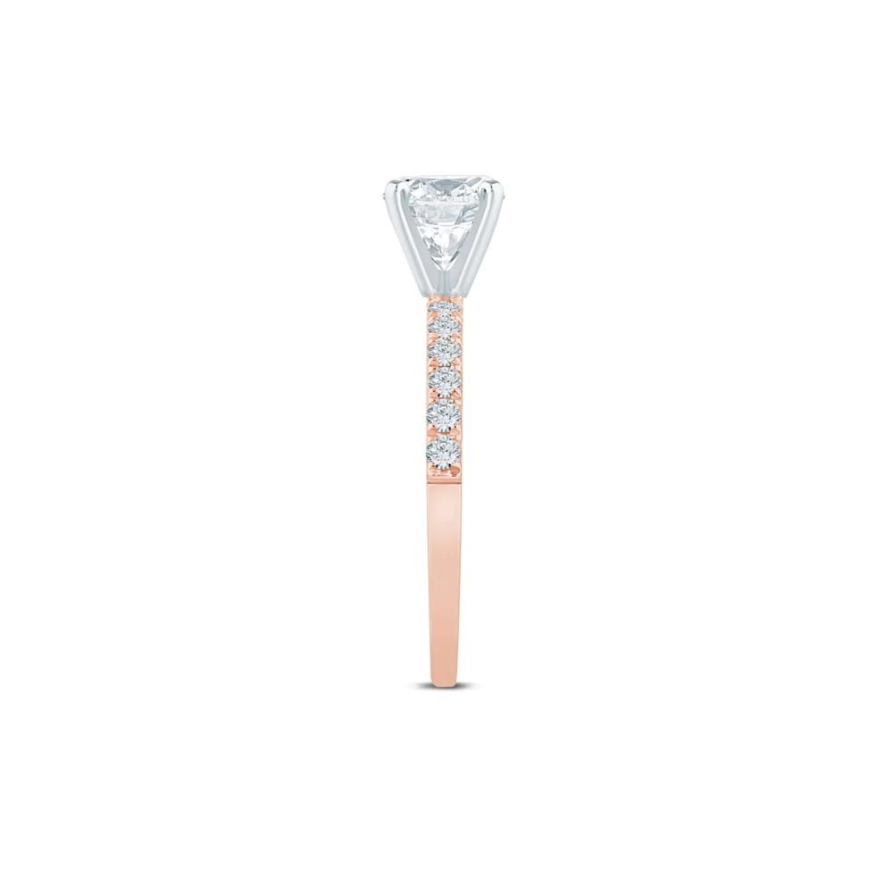 Diamond Semi-Mount Engagement Ring in 14K White and Rose Gold (1/4 ct. tw.) (Setting Only) – Image 5 of 6