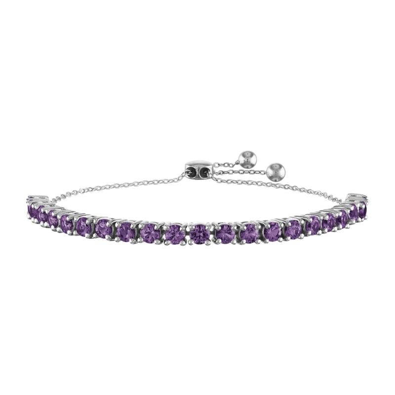 Amethyst Bolo Bracelet in Sterling Silver  – Image 1 of 2